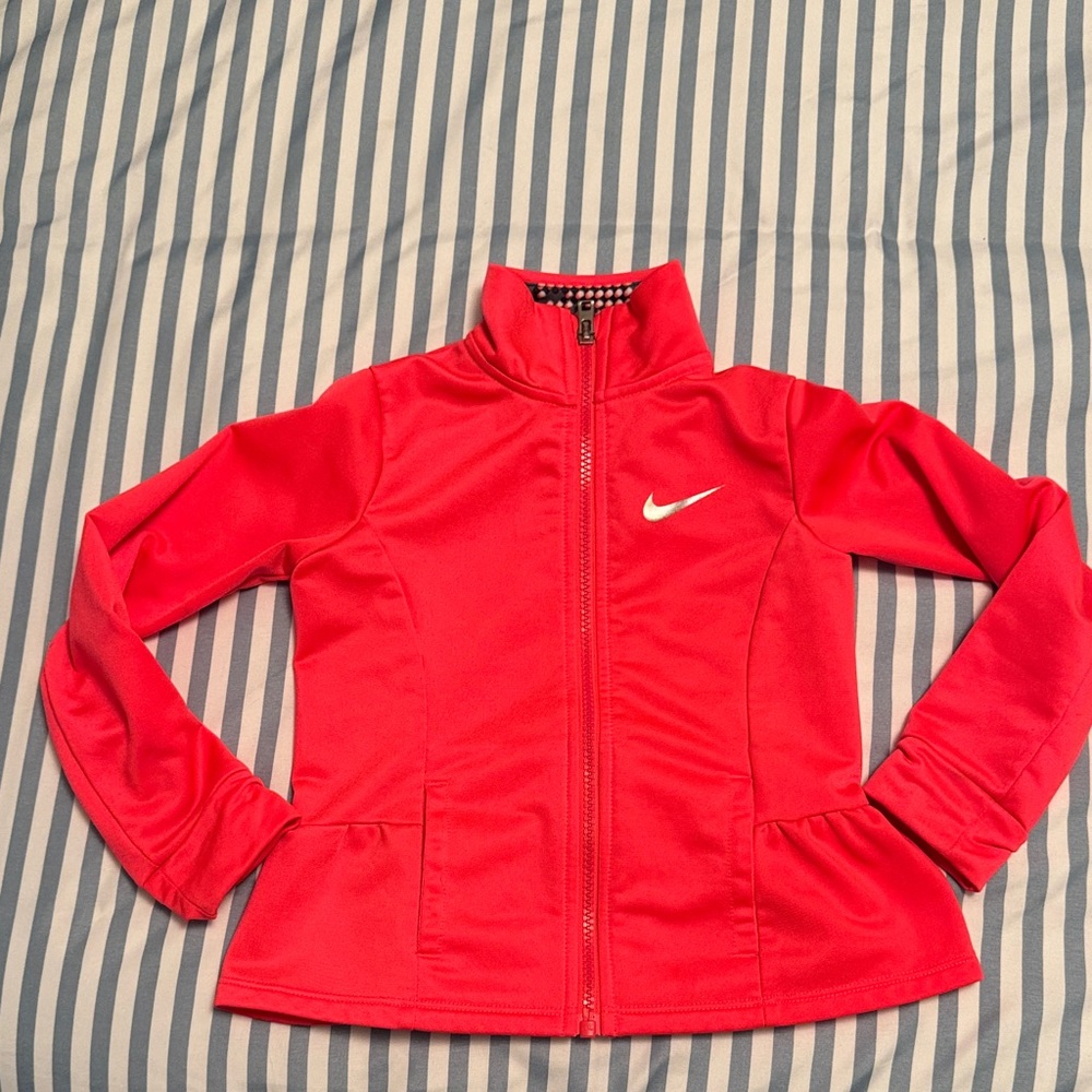 Nike Kids Bright Red/Coral Full-Zip Jacket 4T